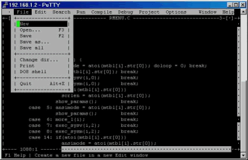 Screenshot #12: The same as above, but with PuTTY as the telnet client.